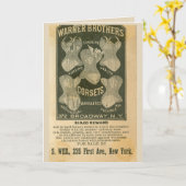 Carte Annonce de corset victorien (Fleur jaune)