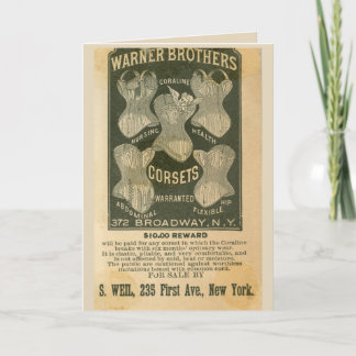 Carte Annonce de corset victorien