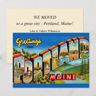 Carte Annonce de déménagement à Portland Maine