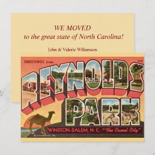 Carte Annonce de déménagement à Winston Salem NC