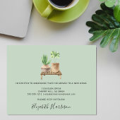 Carte Annonce de déménagement Boho Plants Vert Sauge