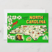 Carte Annonce de déménagement en Caroline du Nord vintag (Devant)