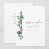 Carte Annonce de déménagement Eucalyptus (Devant / Derrière)