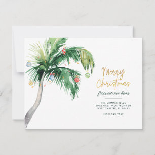 Carte Annonce de déménagement pour un joyeux Noël sous l