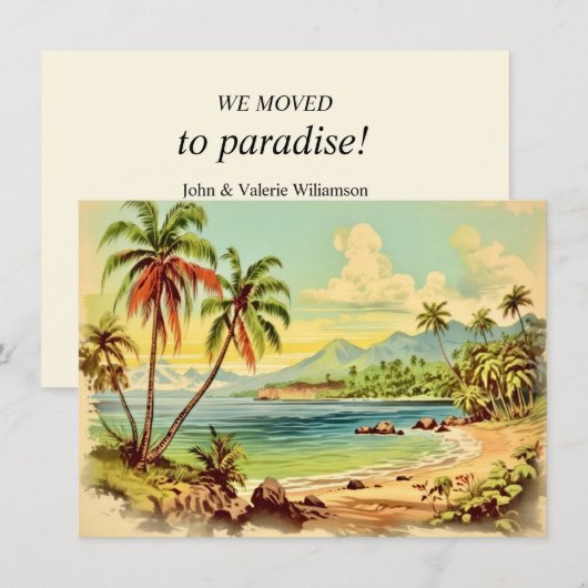 Carte Annonce de départ pour le Paradis (Devant / Derrière)