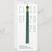 Carte Annonce de diplômé en design moderne | Modifiable (Devant)