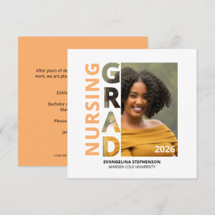 Carte Annonce de diplômé en soins infirmiers BSN de la p