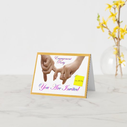 Carte Annonce de fiançailles (Fleur jaune)