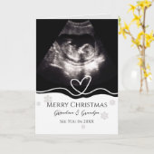 Carte Annonce de grossesse aux grands-parents par échogr (Fleur jaune)