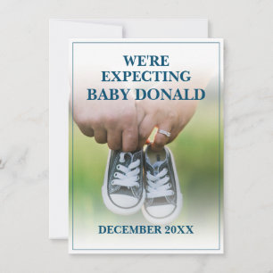 Carte Annonce de grossesse avec chaussures de bébé