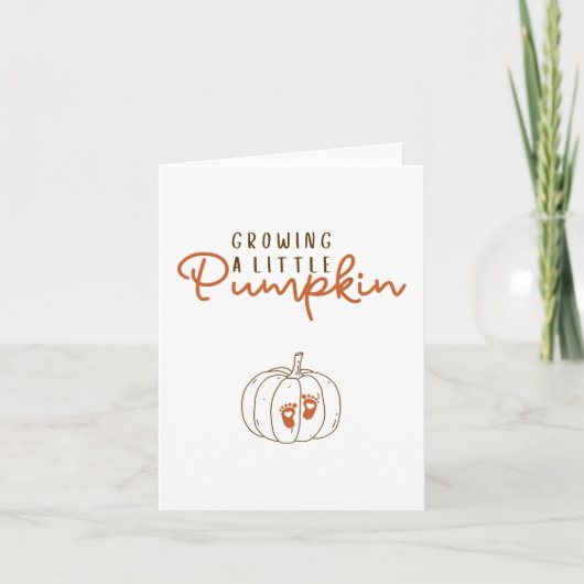 Carte Annonce de grossesse Citrouille qui grandit Hallow (Devant)