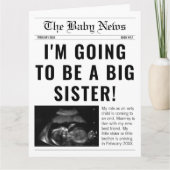 Carte Annonce de grossesse de grande sœur unique dans un (Devant)