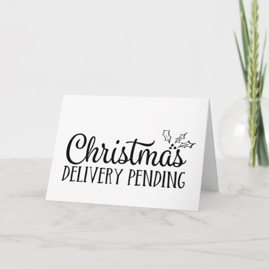 Carte Annonce de grossesse de Noël Bébé attendu pour déc (Devant)