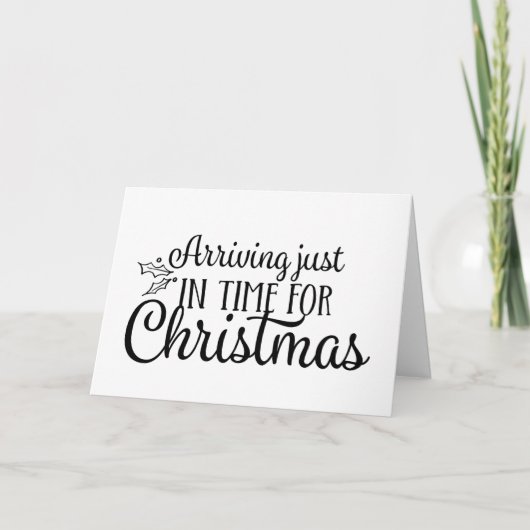 Carte Annonce de grossesse de Noël Bébé attendu pour déc (Devant)