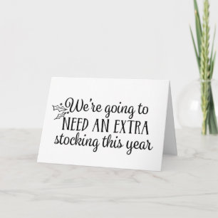 Carte Annonce de grossesse de Noël Bébé attendu pour déc