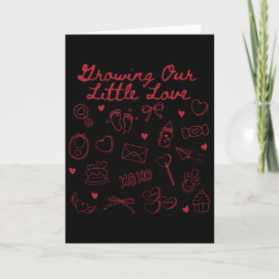 Carte Annonce de grossesse de notre petite Saint-Valenti