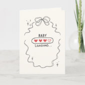 Carte Annonce de grossesse minimaliste mignonne (Devant)