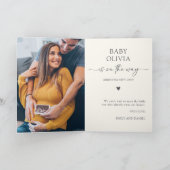 Carte Annonce de grossesse minimaliste mignonne (Intérieur)