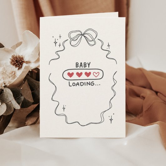Carte Annonce de grossesse minimaliste mignonne