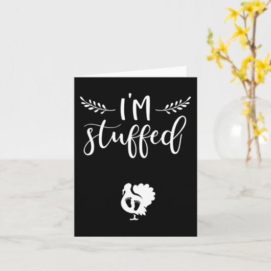 Carte Annonce de grossesse pour Thanksgiving Bébé Dinde (Fleur jaune)