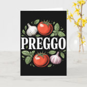 Carte Annonce de grossesse Sauce de pâtes Prego Funny Pr (Fleur jaune)
