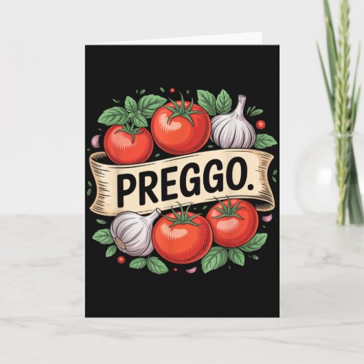 Carte Annonce de grossesse Sauce de pâtes Prego Funny Pr (Devant)