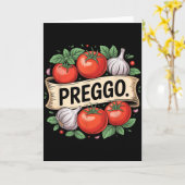 Carte Annonce de grossesse Sauce de pâtes Prego Funny Pr (Fleur jaune)