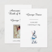 Carte Annonce de la naissance de notre fils Design 2 (Devant / Derrière)