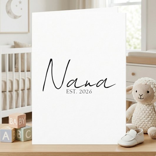Carte Annonce de l'année de Nana EST Design de script él