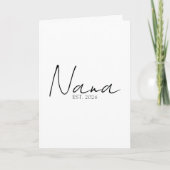 Carte Annonce de l'année de Nana EST Design de script él (Devant)