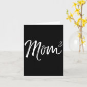 Carte Annonce de maman au cube triplette maman de 3 troi (Fleur jaune)