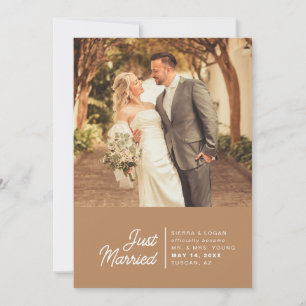 Carte Annonce de mariage photo de mariage en fuite Just