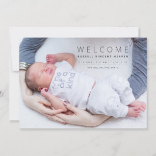 Carte Annonce de naissance de Baby Boy Russell