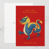 Carte Annonce de naissance de bébé "Né dans l'année du D (Devant / Derrière)