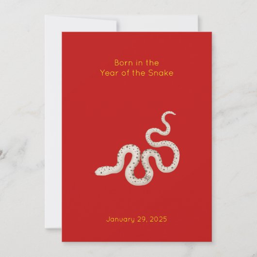 Carte Annonce de naissance de bébé "Né dans l'année du S (Devant)