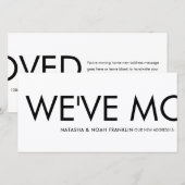 Carte Annonce de Nouvel Adresse de Fun We've Moved (Devant / Derrière)