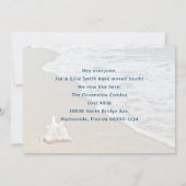 Carte Annonce de nouvelle adresse Coquillage de Conque d (Dos)