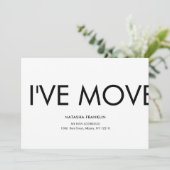 Carte Annonce de Nouvelle Adresse Simple (Debout devant)