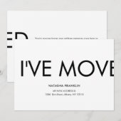 Carte Annonce de Nouvelle Adresse Simple (Devant / Derrière)