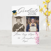 Carte Annonce de remise de diplôme (Fleur jaune)