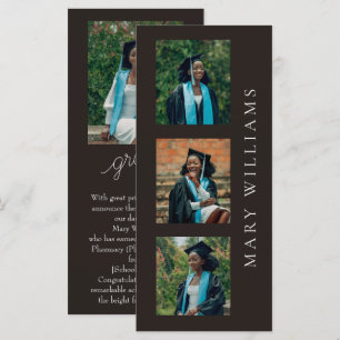 Carte Annonce de remise de diplômes avec photos et texte