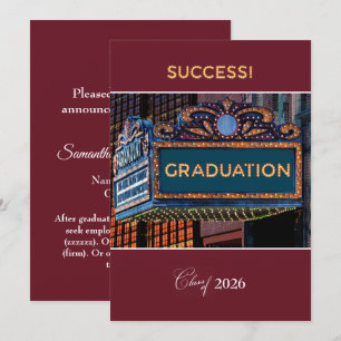 Carte Annonce de remise des diplômes au collège sur le m
