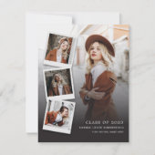 Carte Annonce de remise des diplômes multi photos promo (Devant)