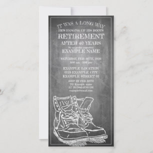 Carte Annonce de retraite avec de vieilles bottes V3.0