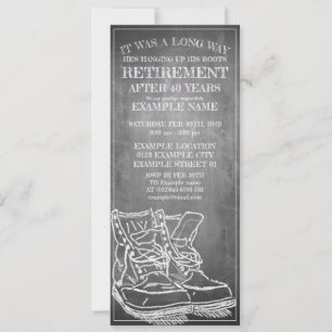 Carte Annonce de retraite avec de vieilles bottes V3.0