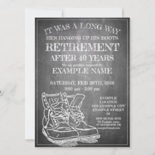 Carte Annonce de retraite avec de vieilles bottes V3.0