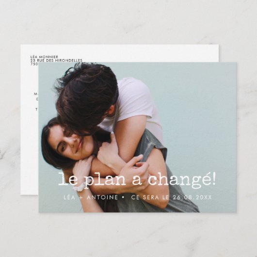Carte Annonce Mariage ou annulé (Devant / Derrière)