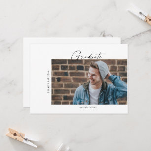 Carte Annonce simple d'obtention d'un diplôme photo