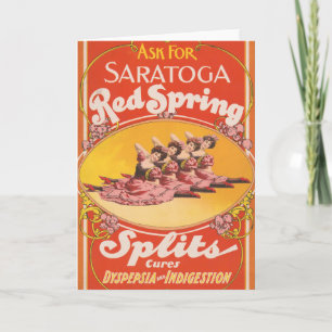 Carte Annonce Vintage Pour Saratoga Red Spring Splings