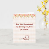 Carte Annoncer la résidence correspond au médecin (Fleur jaune)